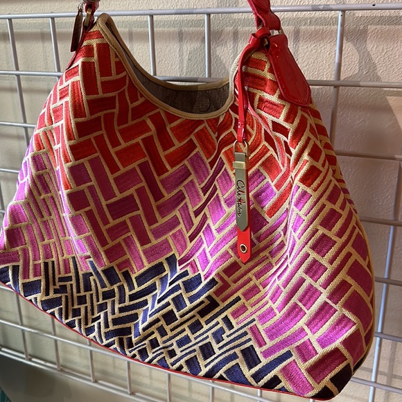 Cole Haan multicolor geometric shoulder bag - Picture 3 of 7